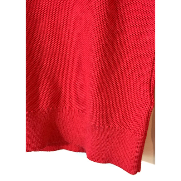 Vineyard Vines Quarter Zip Pullover Red Waffle Knit Cotton Sweater Men's Large - Picture 3 of 8